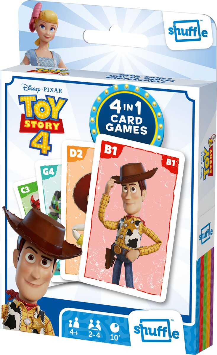 Toy Story 4 - 4in1 - Speelkaarten (kwartet - memo - actie spel)