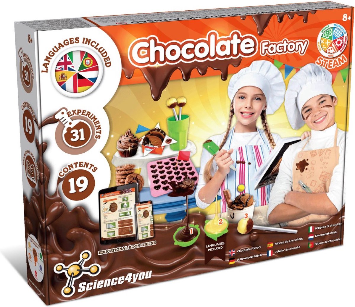 Chocolate Factory - STEM - chocolade experimenteerdozen - leerzame spellen - breinbrekers - educatieve speelgoed -