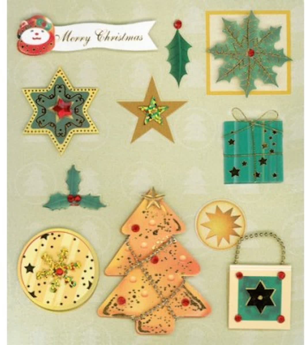 Kerststickers - Christmas Tree - 5 PAKJES a 10 STUKS