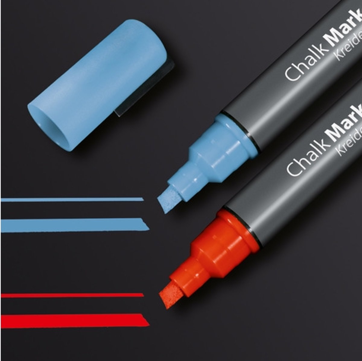 Krijtmarker Sigel beitelpunt 1-5mm blauw