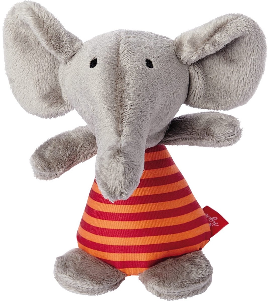 Sigikid Mini Rattle Elephant, Red Stars