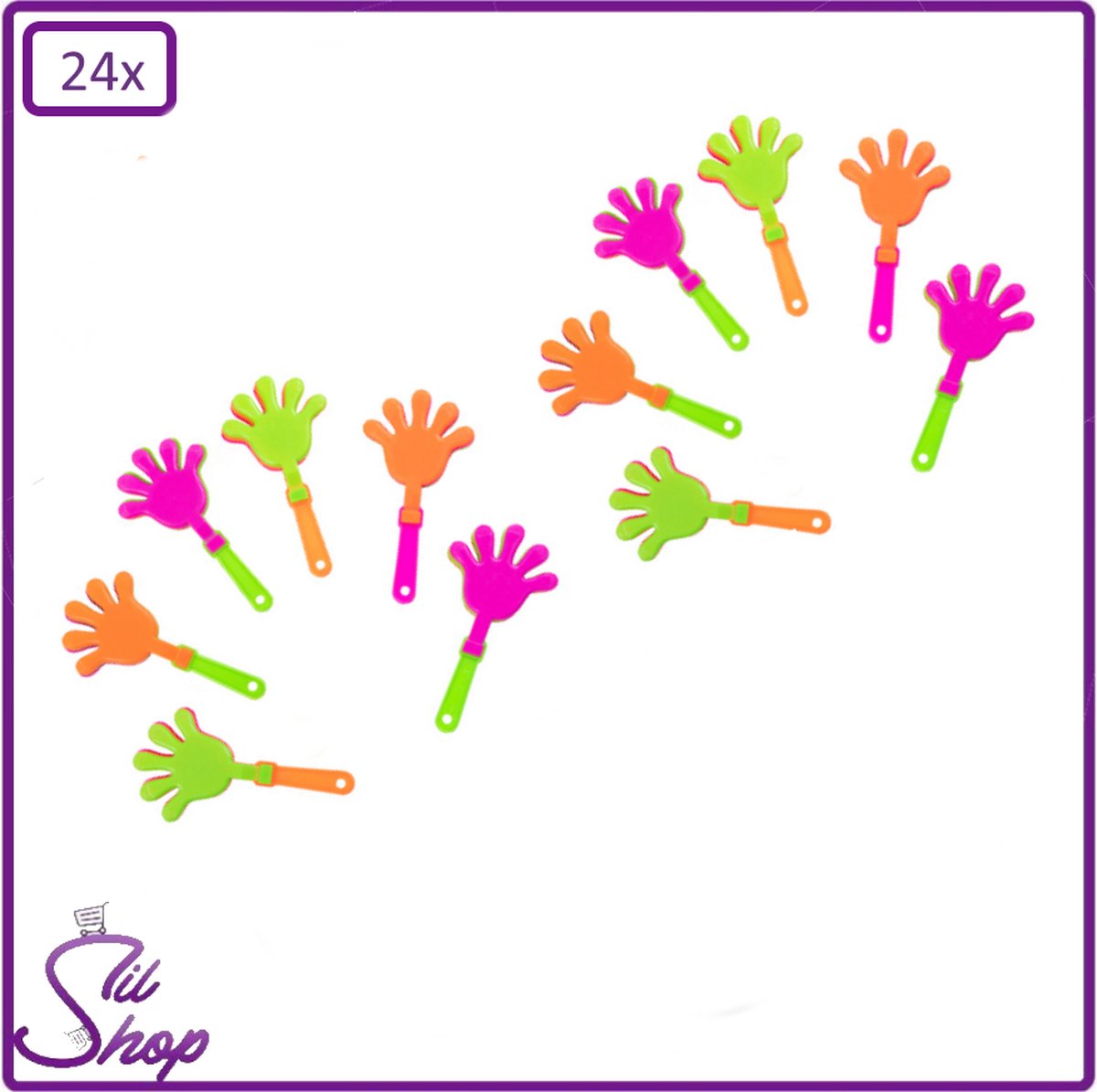 12x Minihandklappers 9,5 x 4,5 cm - Speelgoed Kinderen Geluid