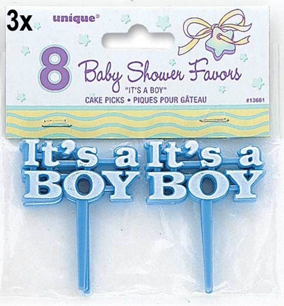 3x Taartprikkers “ It‘s a Boy“ 8st