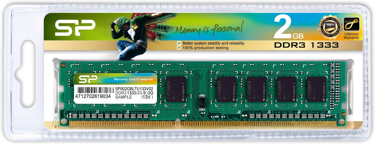 Silicon Power 2GB DDR3 1333MHz geheugenmodule