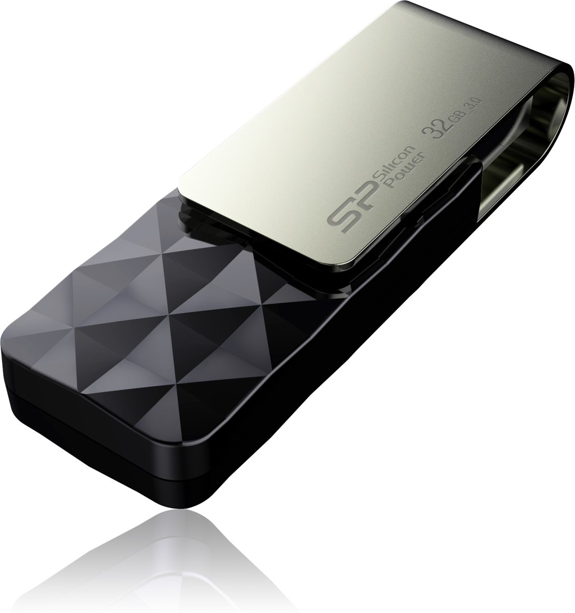 Silicon Power 32GB Blaze B30 USB 3.1 draaibare flashdrive Zwart