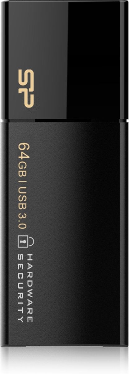 Silicon Power 64GB Secure G50 USB 3.1 flashdrive met AES 256-bit encryptie Zwart