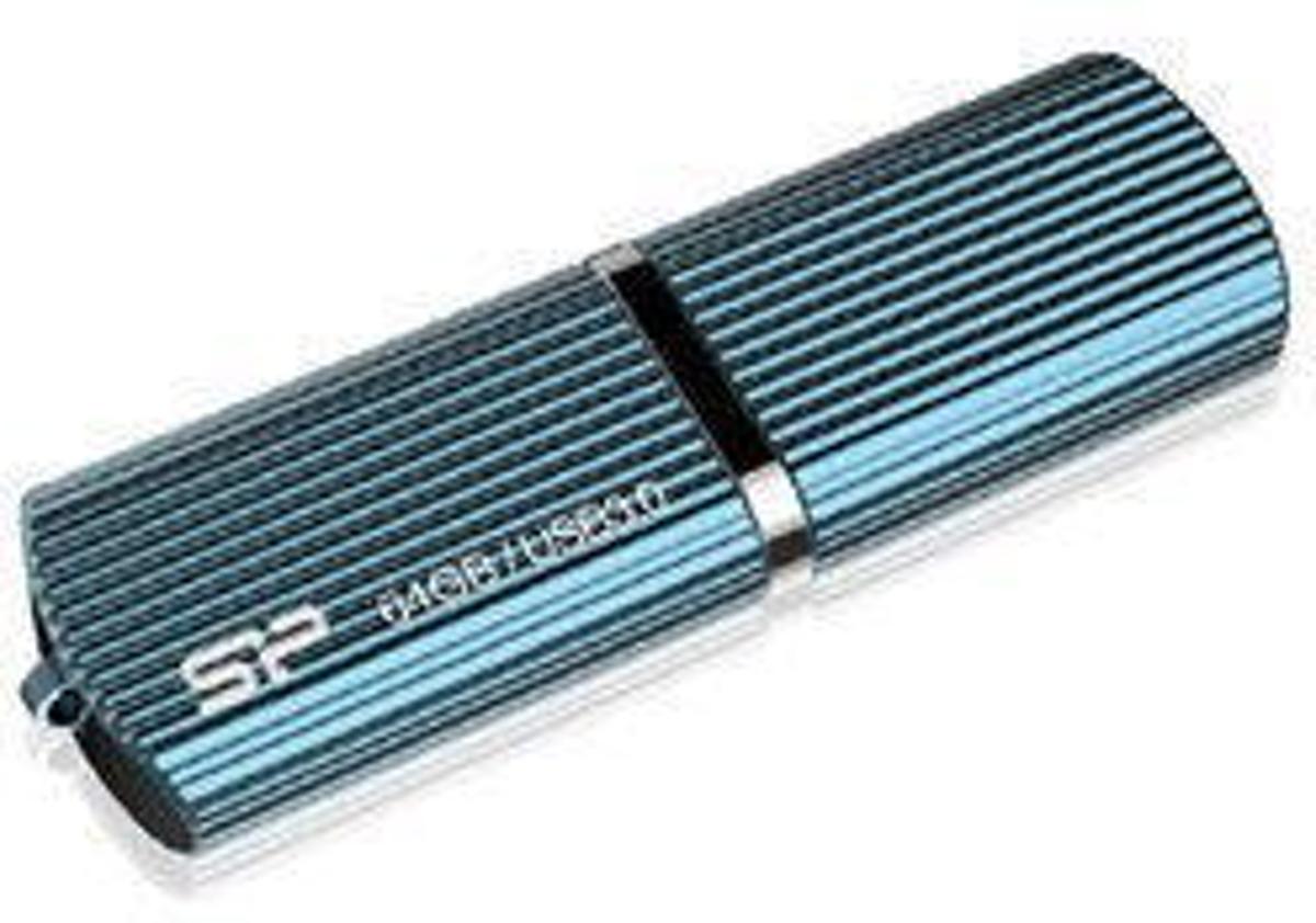 USB-Stick 128GB Silicon Power USB 3.0 M50 AquaBlue Alu.