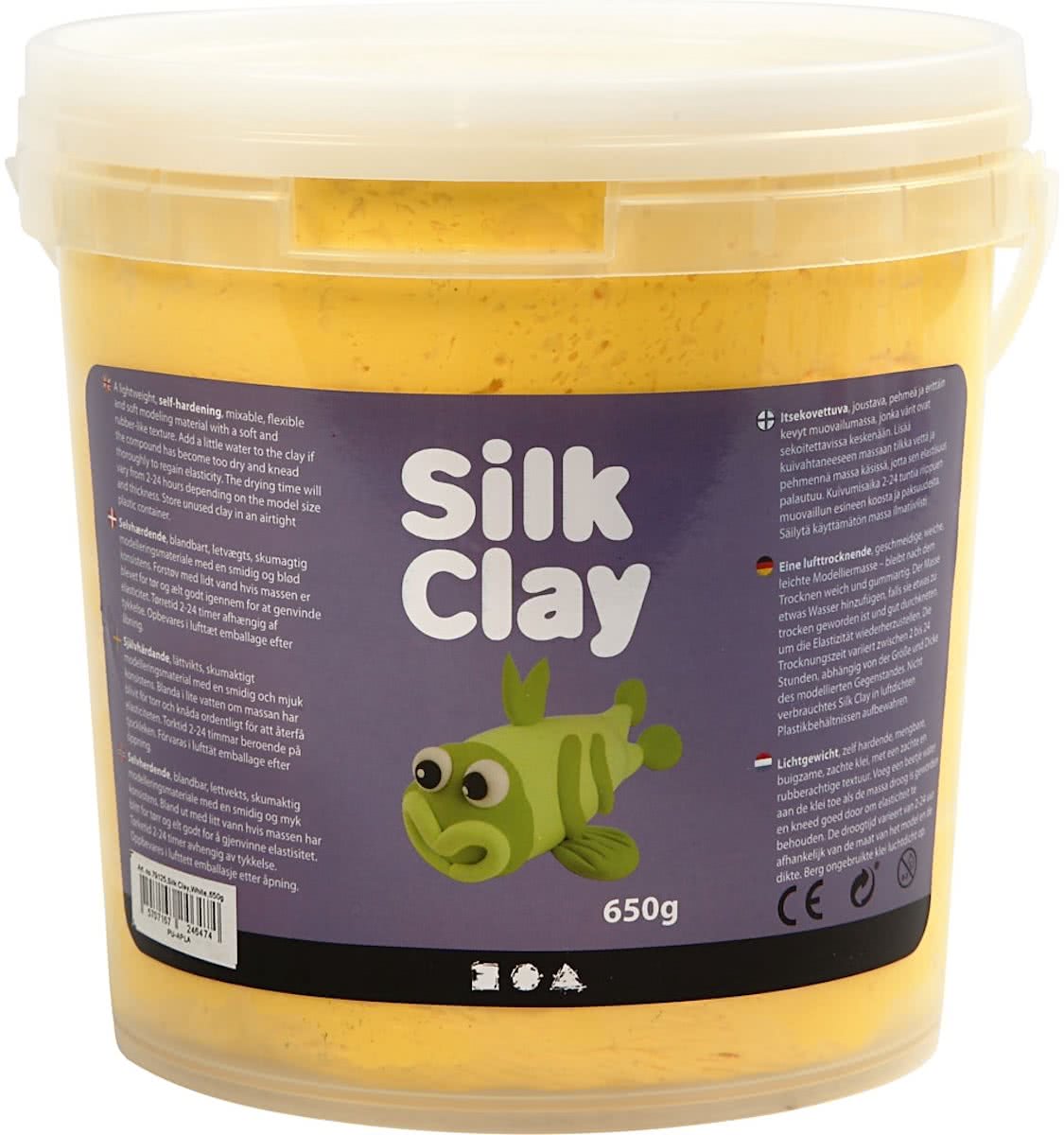 Silk Clay, geel, 650 gr