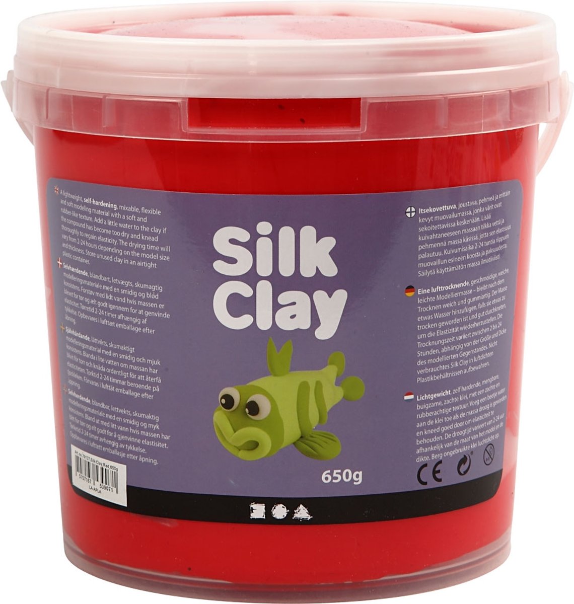 Silk Clay, rood, 650 gr