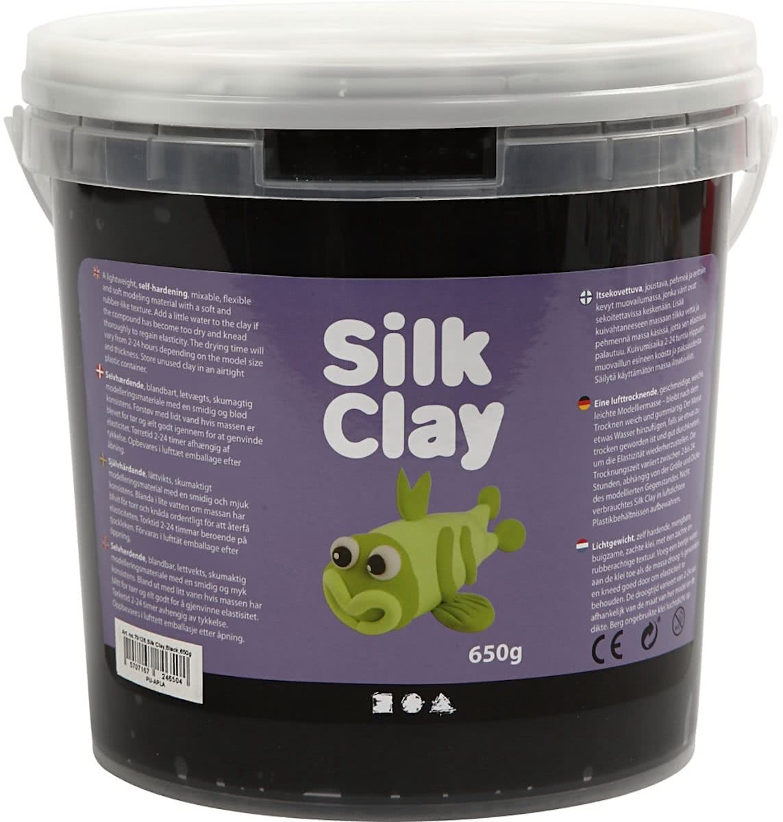 Silk Clay, zwart, 650 gr