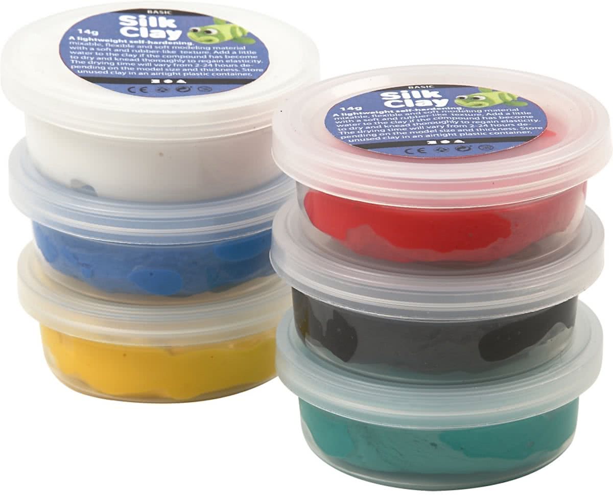 Silk Clay - Klei- Set met 6 Basis Kleuren