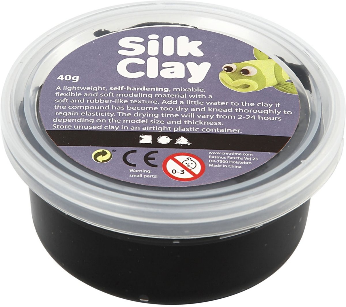 Silk Clay Klei Zwart 40 Gram (79102)