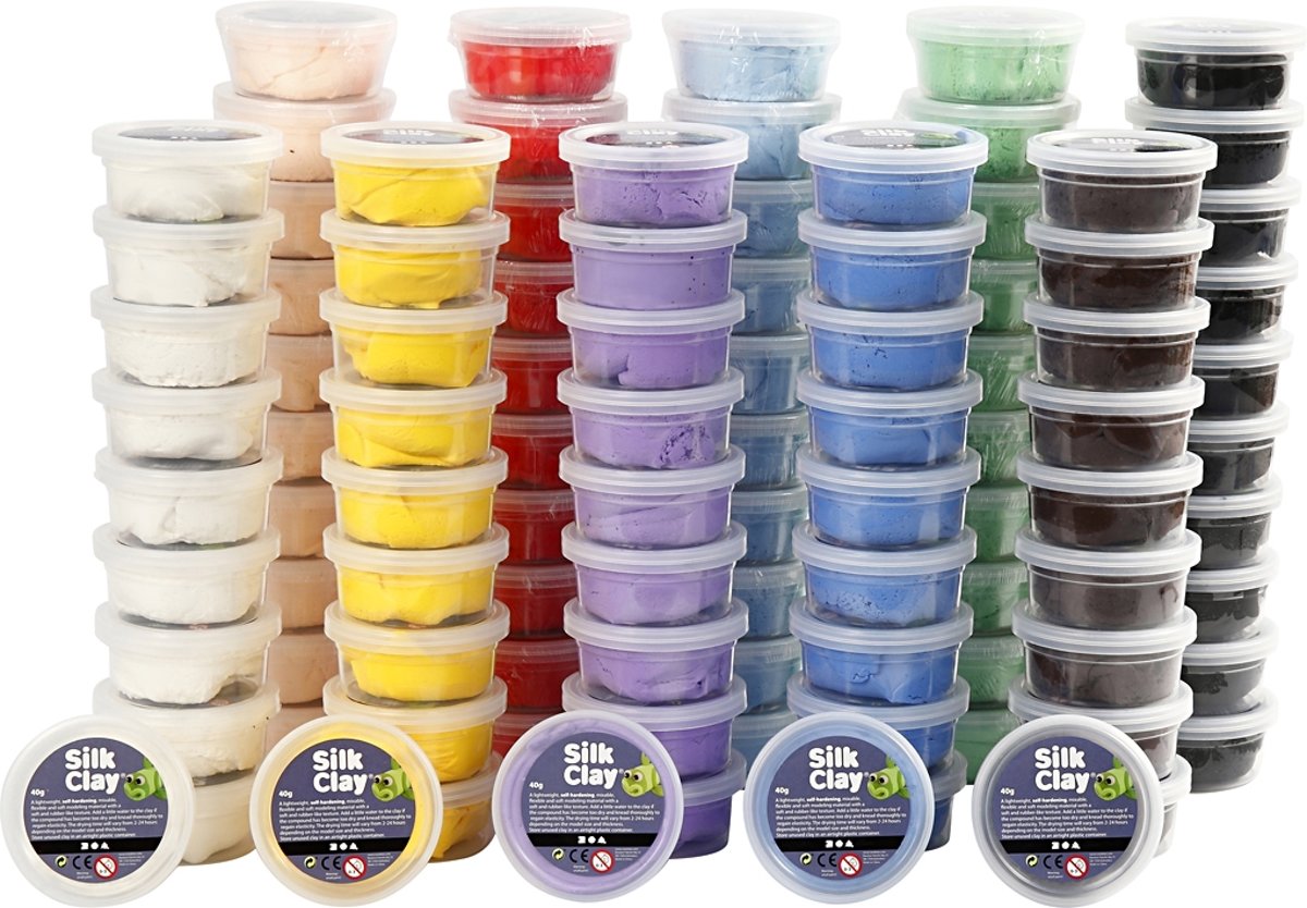 Silk Clay®, 10x10 dozen, kleuren assorti