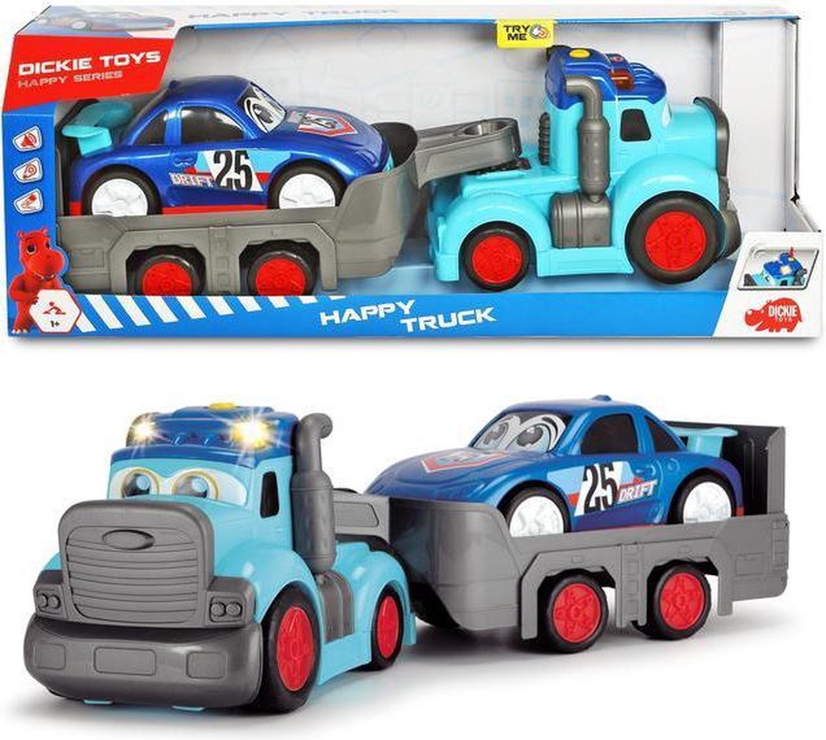 Happy Truck Blauw/Grijs 60 Cm