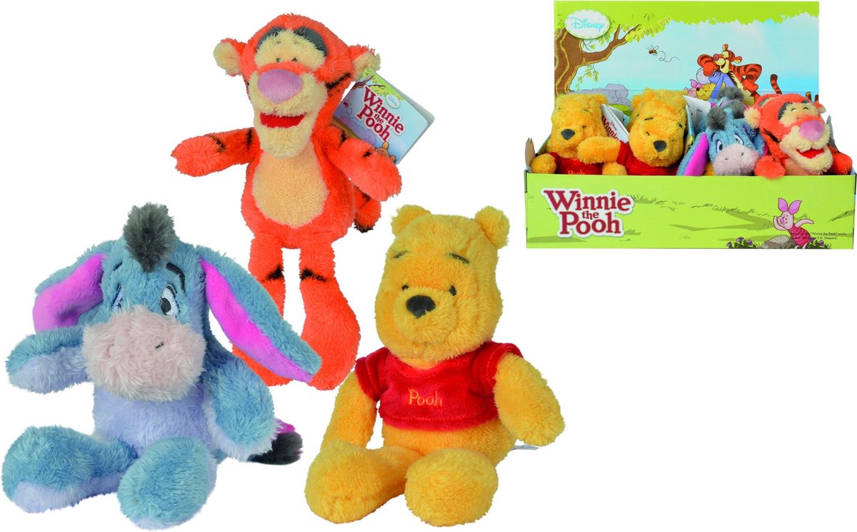 Simba Disney Winnie de Poeh Dangles, 17cm, 3-ass.