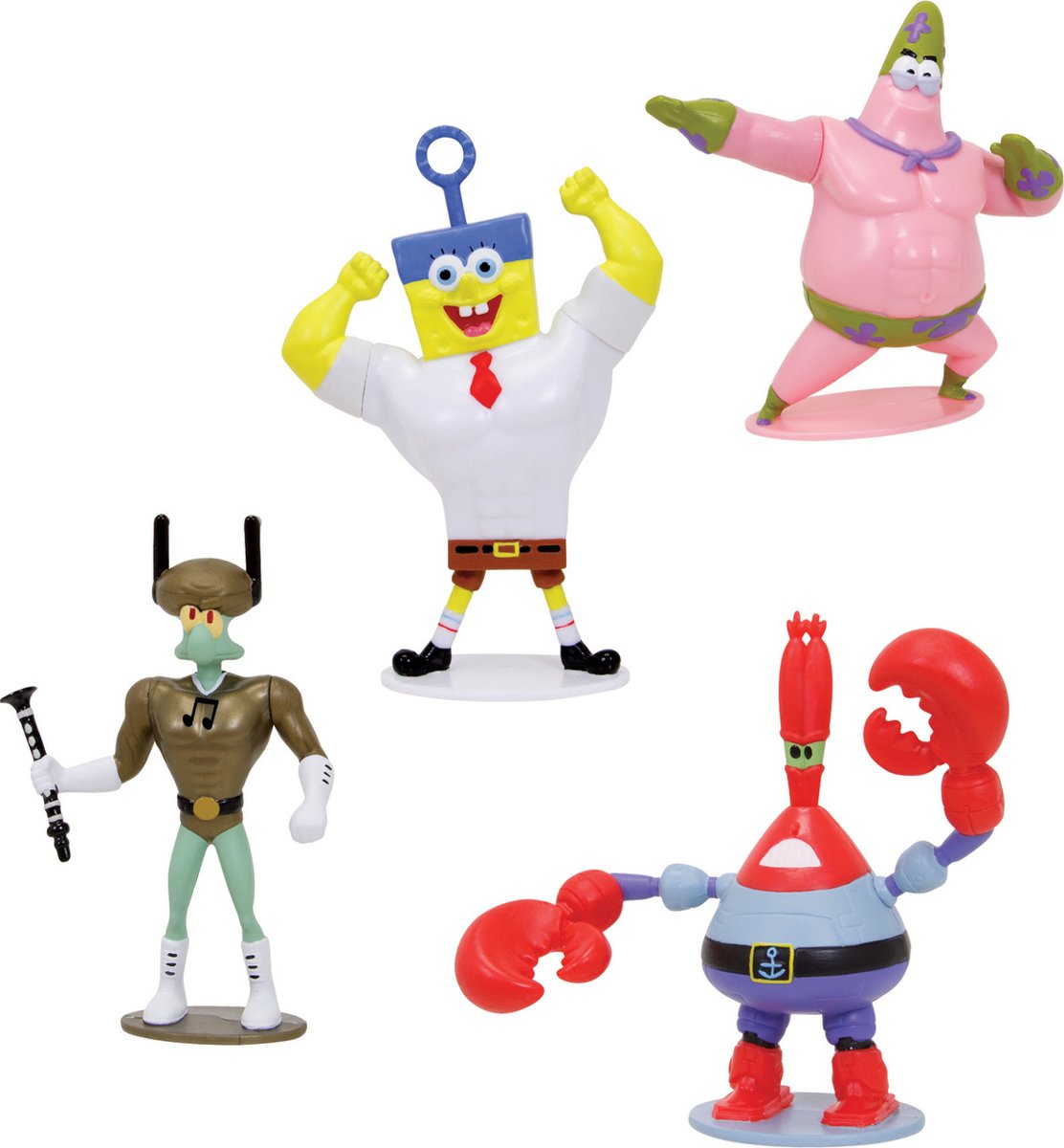 SpongeBob Speelset (SpongeBob,Patrick,Octo,Mr.Krab) Nickelodeon - 8cm