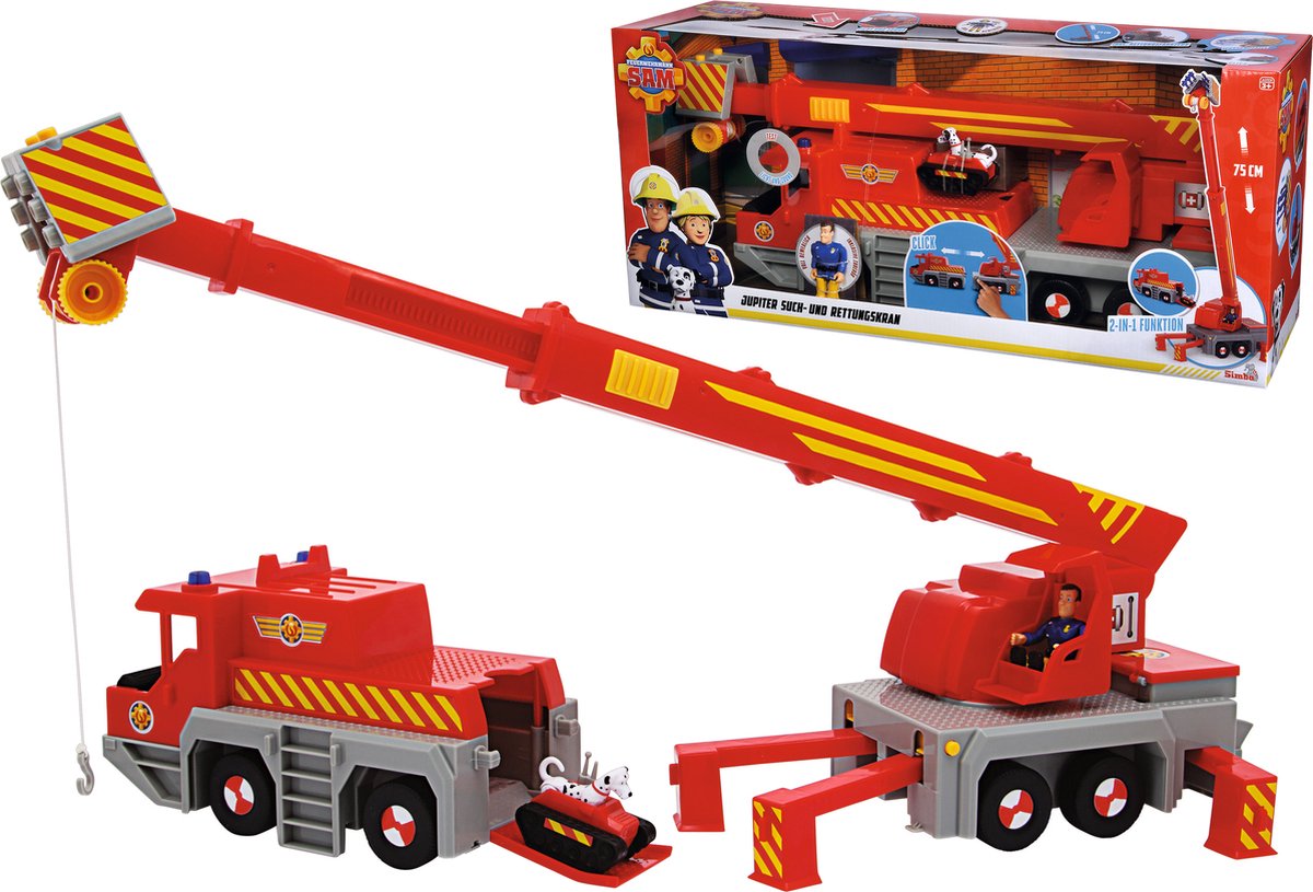 Brandweerman Sam Sam Rescue Crane 2-in -1 - Speelgoedvoertuig