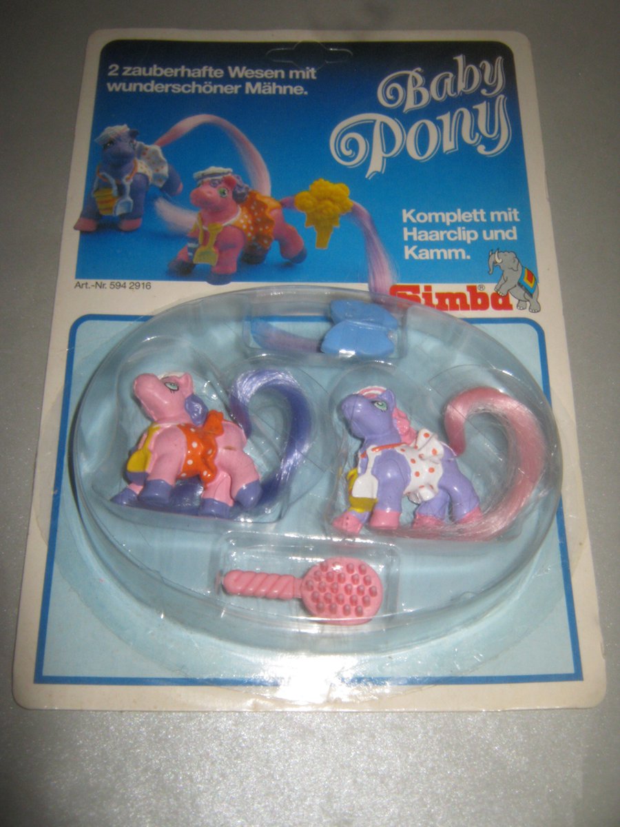 Simba Baby Ponys 2 stuks met haarclip en kam My little pony