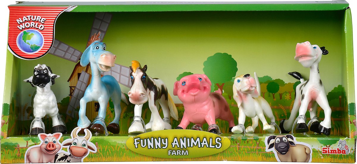 Simba Funny Dieren - Boerderij - 9 tot 11 cm - Speelfiguren