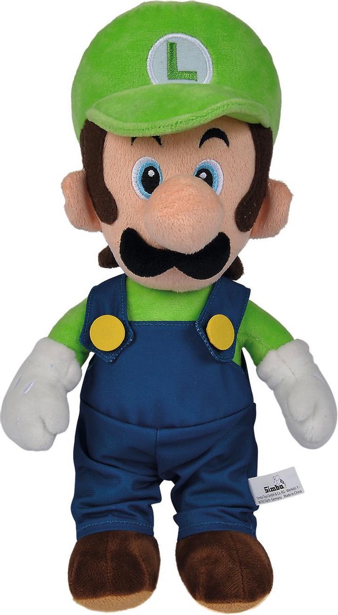 Super Mario Luigi Pluche, 30cm - Knuffel