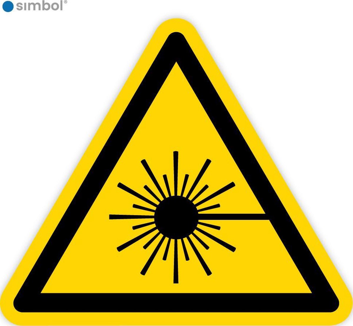 Simbol - Stickers Laserstraal - Laserlicht (W004) - Duurzame Kwaliteit - Formaat ▲ 5 x 5 x 5 cm.