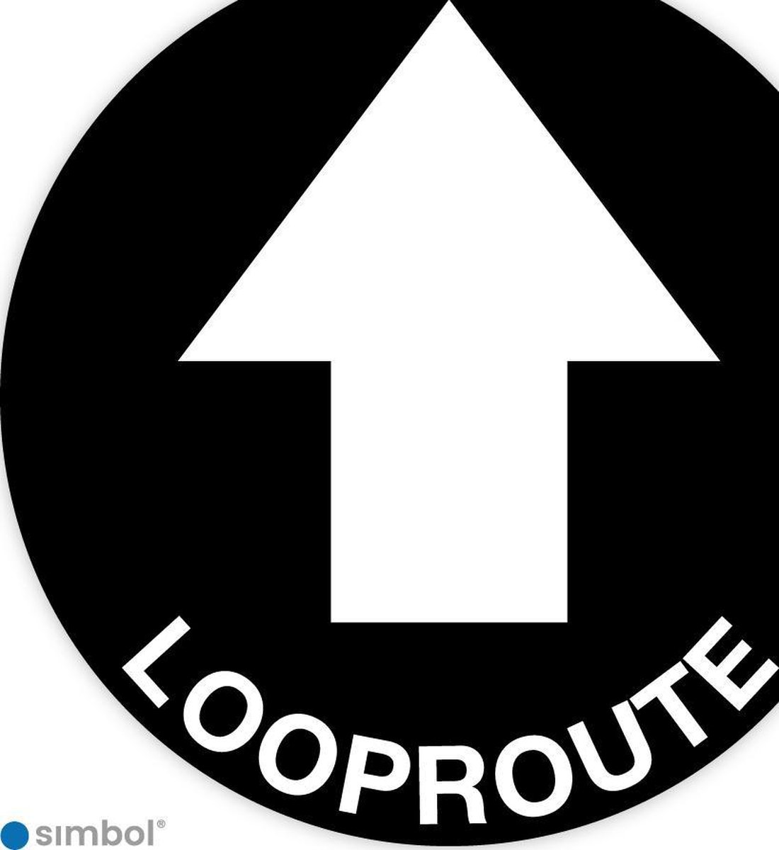 Simbol - Vloerstickers Looproute met Pijl - Anti-Slip - Formaat ø 20 cm.