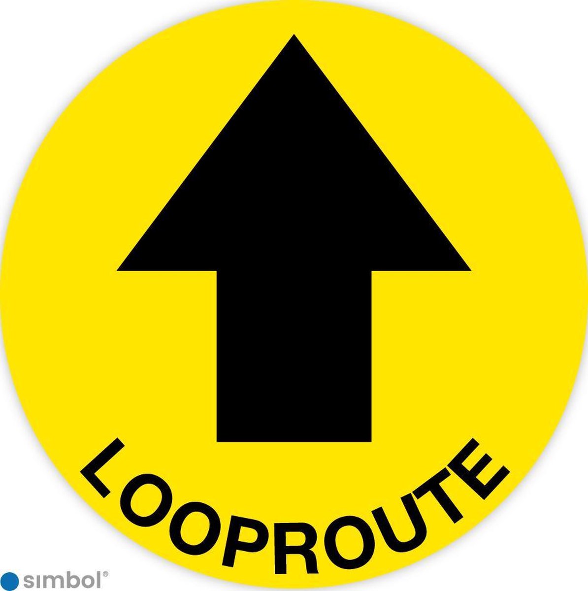 Simbol - Vloerstickers Looproute met Pijl - Anti-Slip - Formaat ø 20 cm.