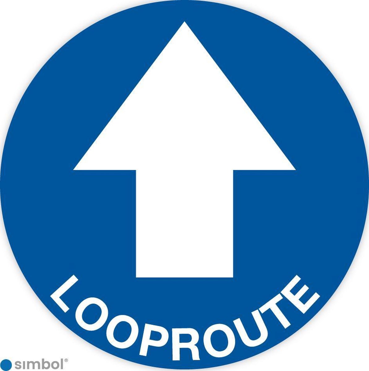 Simbol - Vloerstickers Looproute met Pijl - Anti-Slip - Formaat ø 30 cm.