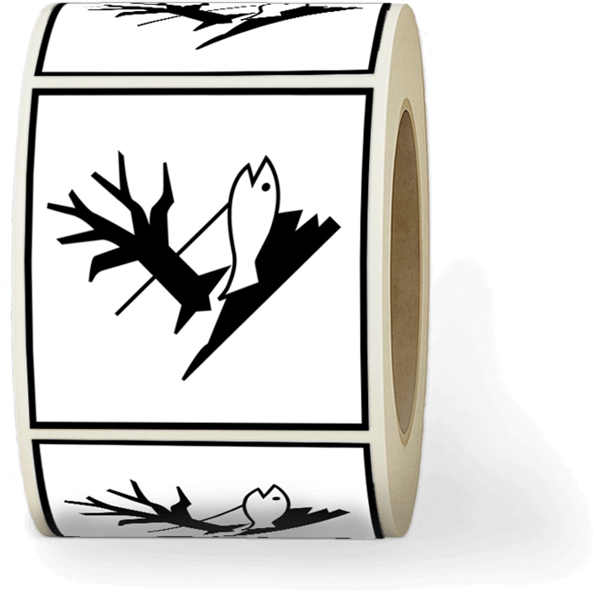 Simbol® - Gevaarsetiketten - Stickers ADR IMO EHS Marine Pollutant - Milieu gevaarlijk - Per rol á 210 stuks 10 x 10 cm - Formaat