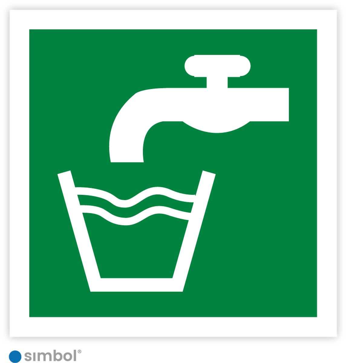 Simbol® - Sticker Drinkwater (E015) - Formaat 10 x 10 cm.