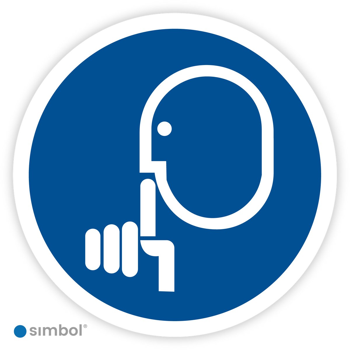 Simbol® - Stickers Stilte graag - Formaat ø 25 cm.