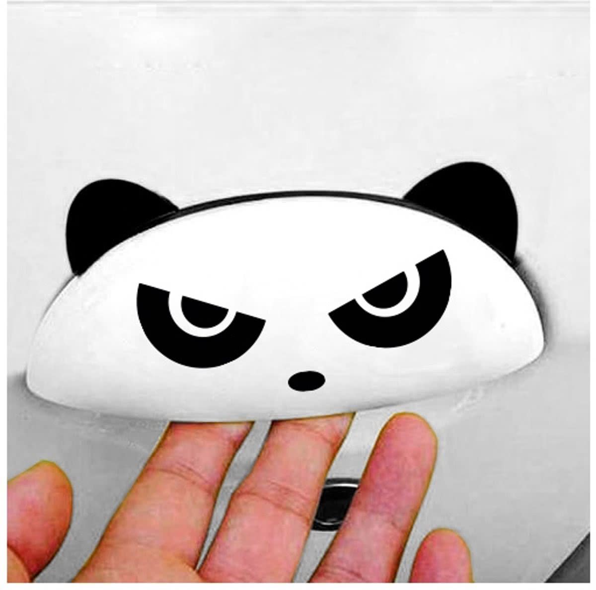 Simoni Racing Sticker Angry Panda - Zwart - Set À 2 Stuks