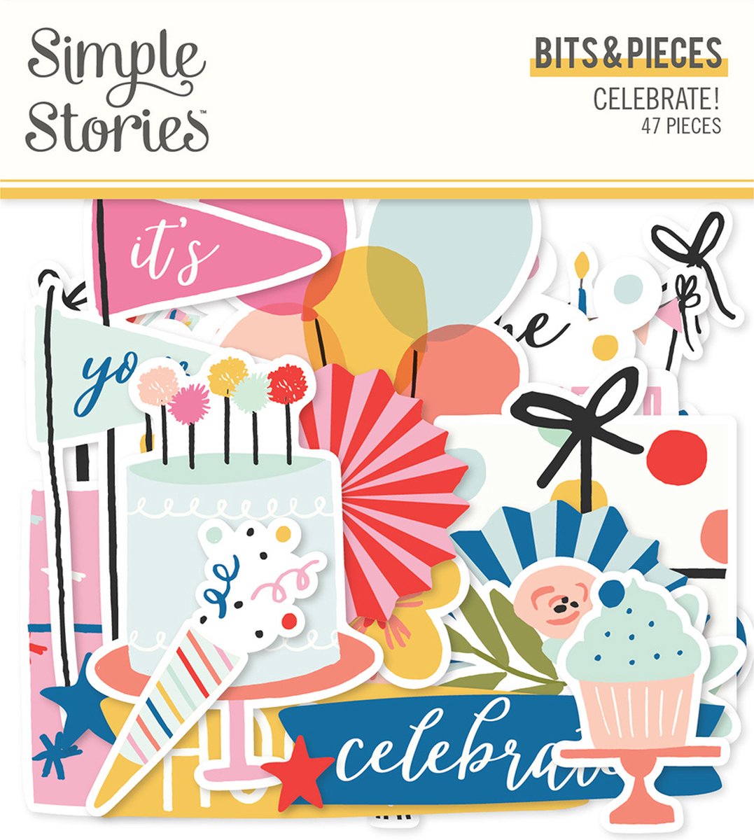 Simple Stories - Celebrate! - Bits & Pieces - 47 pcs (17417)