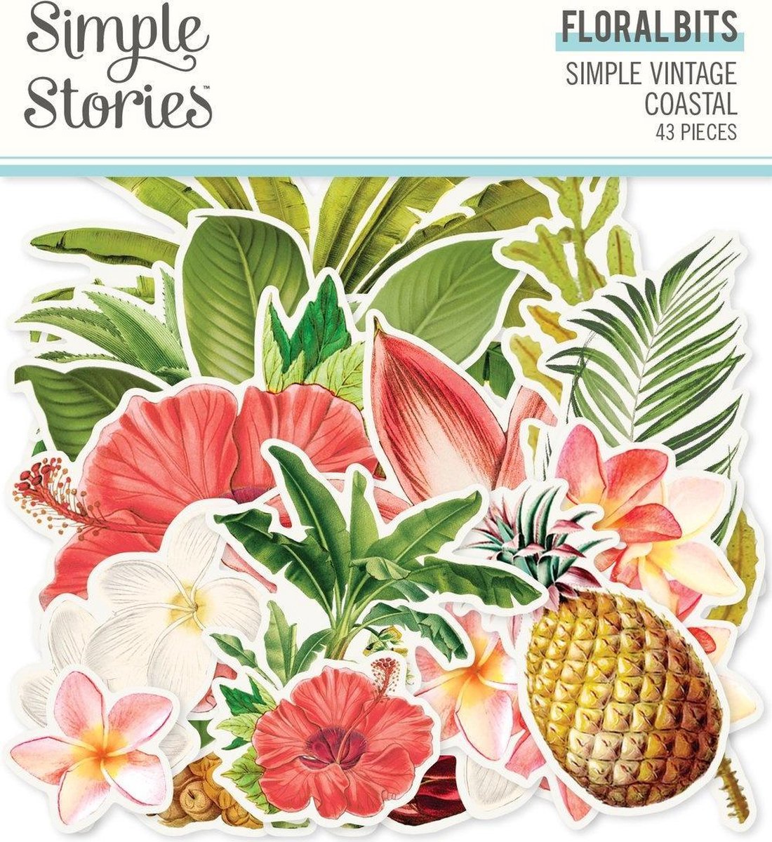 Simple Stories Simple Vintage Coastal Floral Bits (12718)