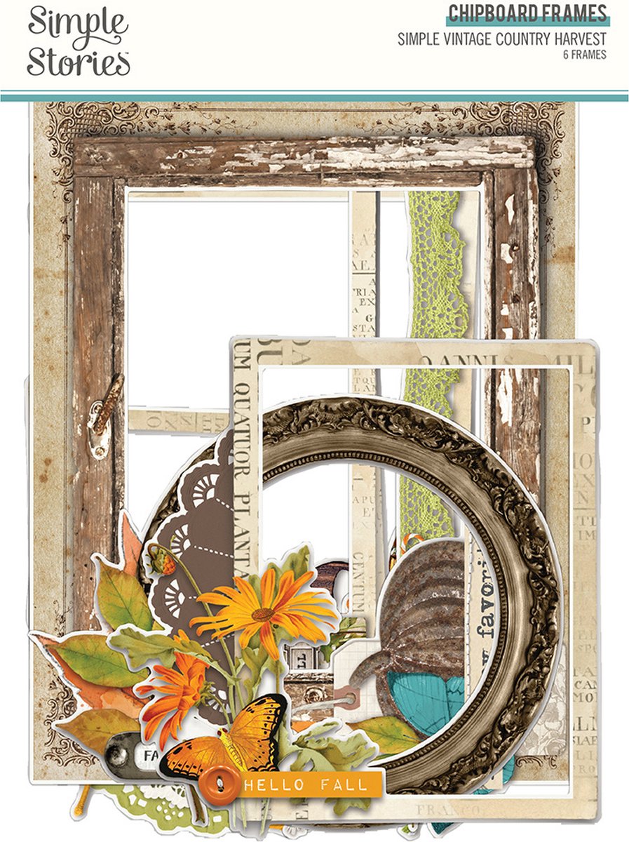 Simple Stories Simple Vintage Country Harvest Chipboard Frames (16324)