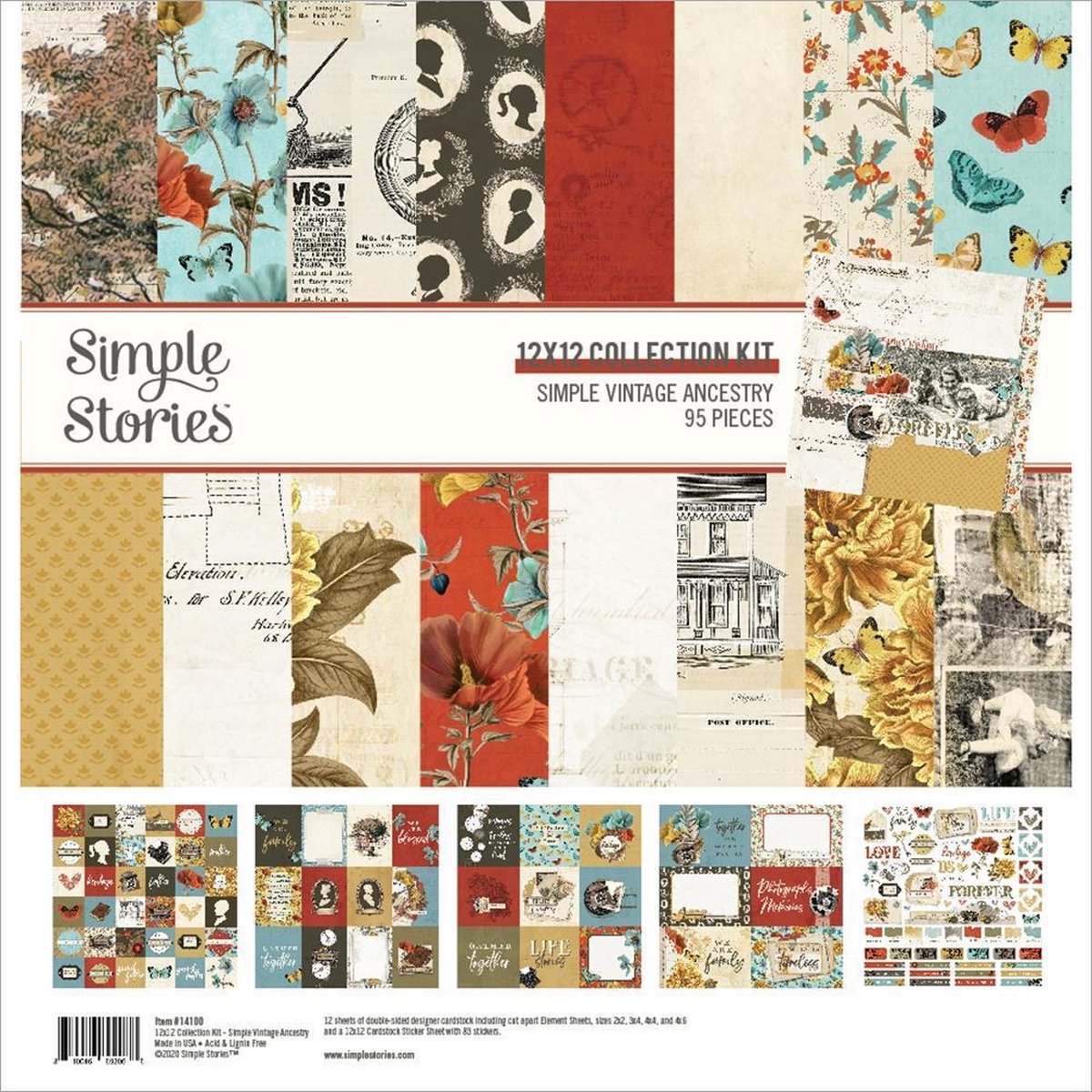 Simple Stories Vintage Ancestry Collection Kit 12