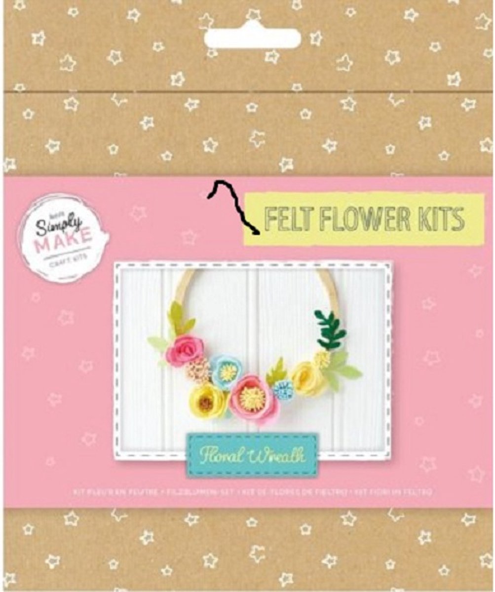 Simply Make - Felt Flower Kits Floral Wreath (DSM 106080)