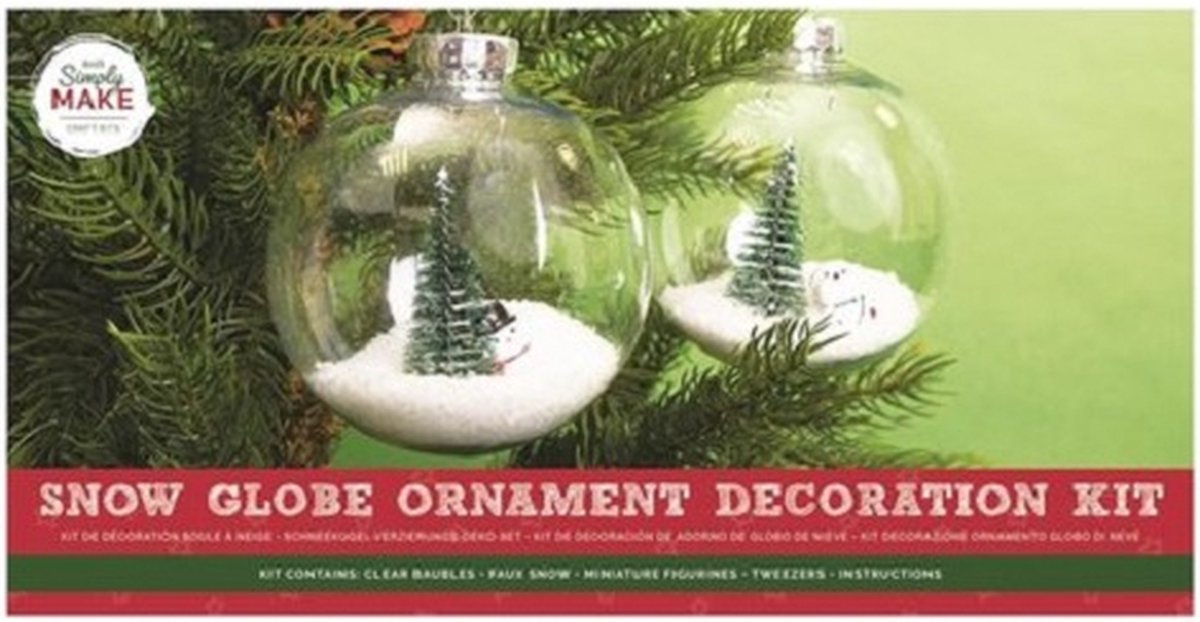 Simply Make - Ornament Kit Decoration Snowglobe (2pcs) (DSM 105308)