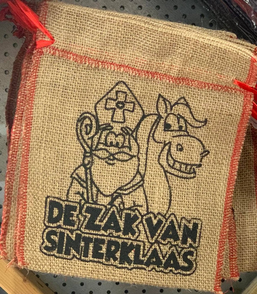 Sinterklaas Jute Zak - Jute zak voor Sinterklaas -  klein - Sinterklaas cadeauzak / strooizak - jute zak pepernoten en kruitnoten.