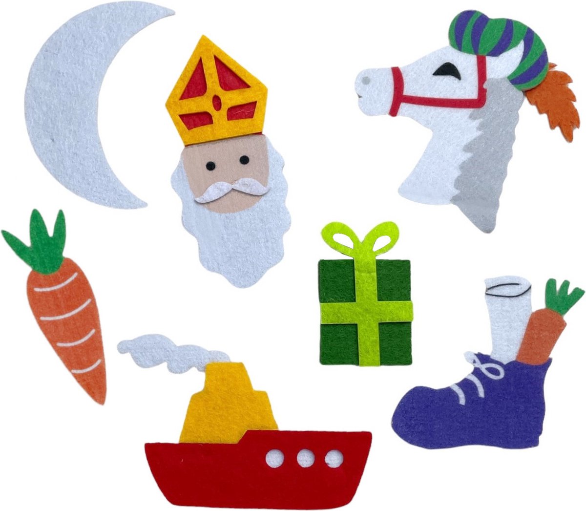 Sinterklaas decoratie; Hop, hop, hop, paardje in galop! 7 stuks