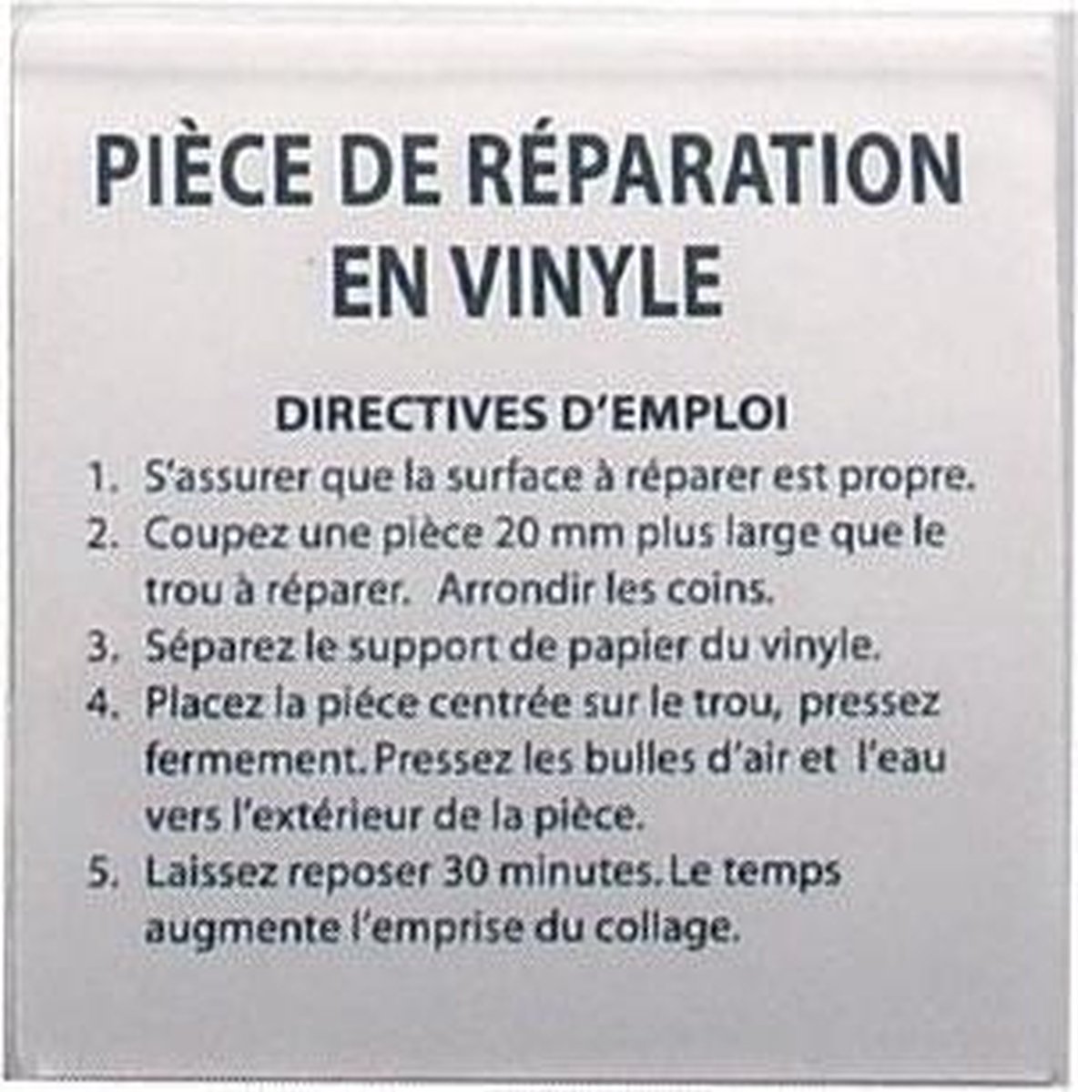 Zwembadreparatieset: Patchbox voor vinyl zwembaden. 5 stuks