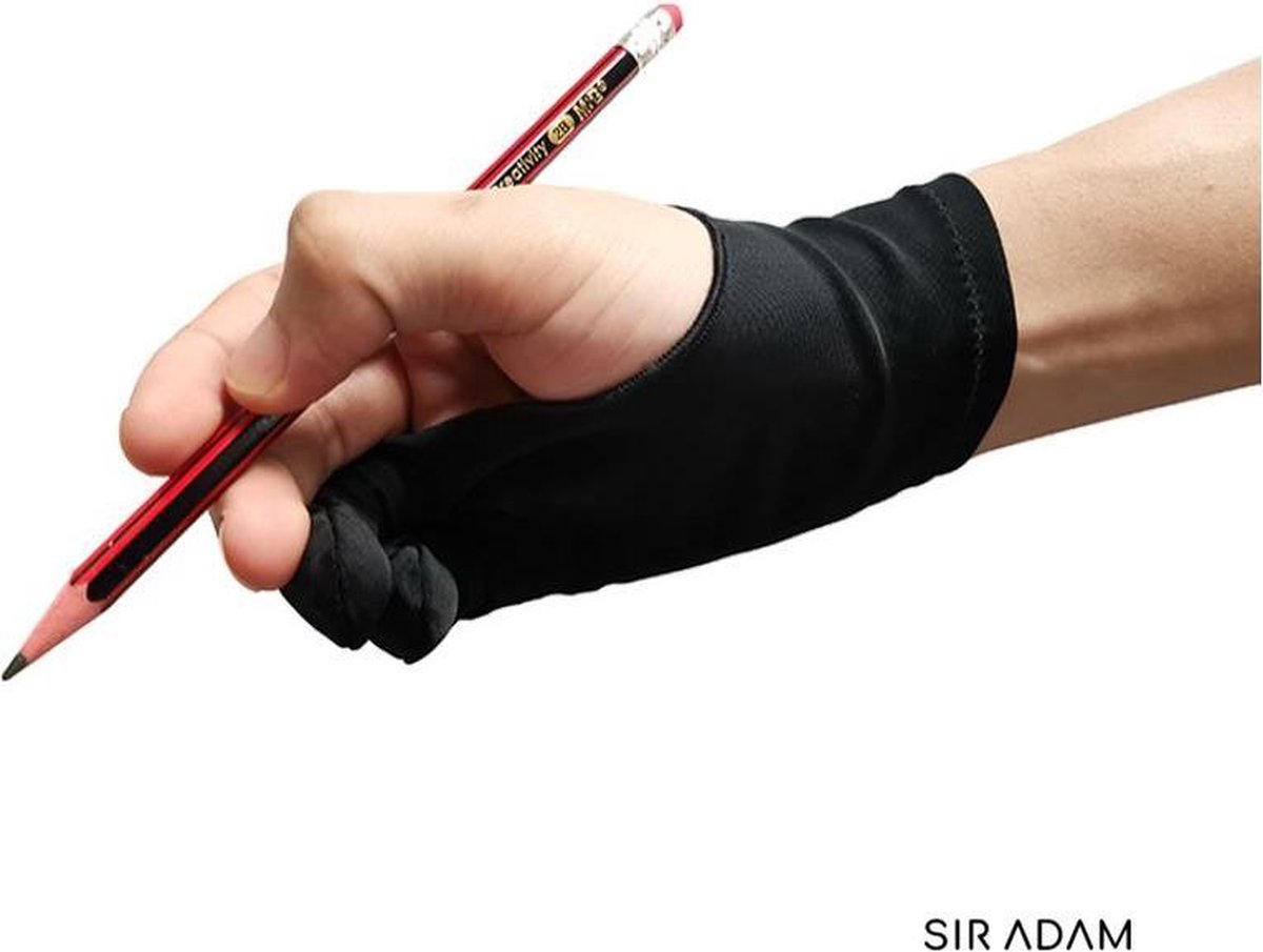   – Flexibele Tekenhandschoen – Teken handschoen – Drawing Glove - Artist Glove - Tablet Handschoen - Tablet Glove - Digital art – Wacom Tekentablet - Wacom