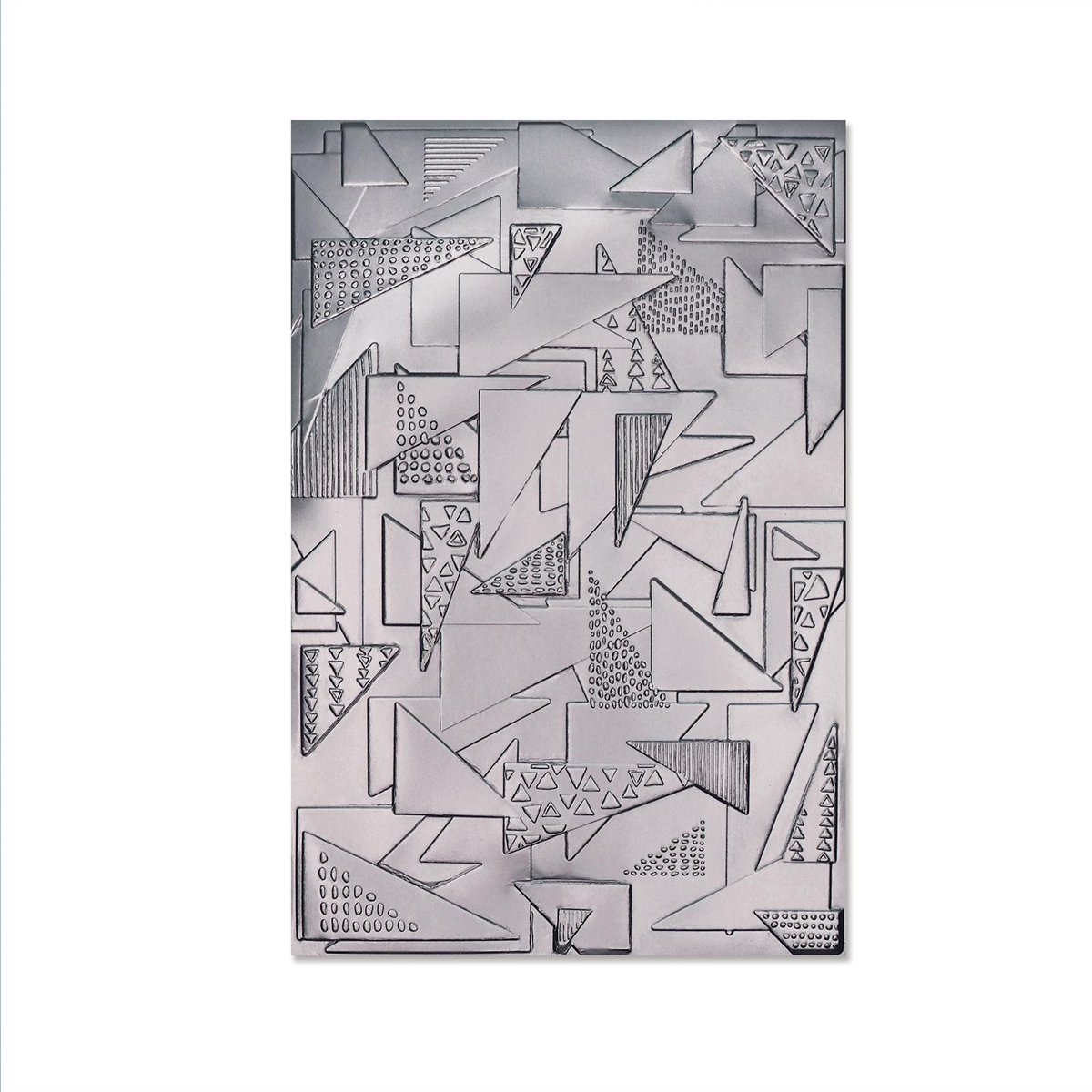 Sizzix - 3D Textured impressions embossing folder Doodle triangles