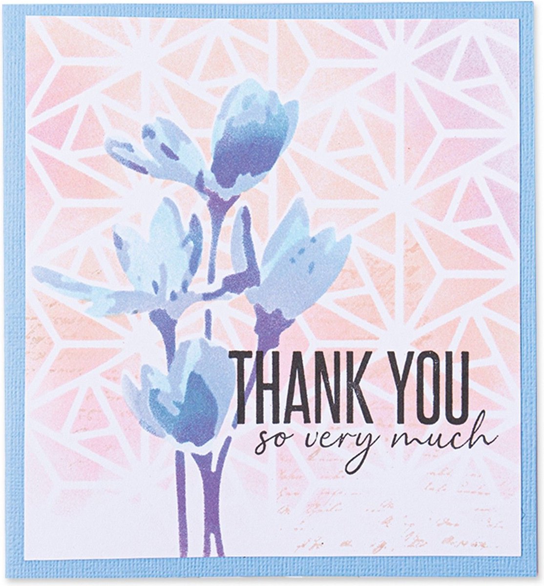 Sizzix Layered stencil Geo flowers