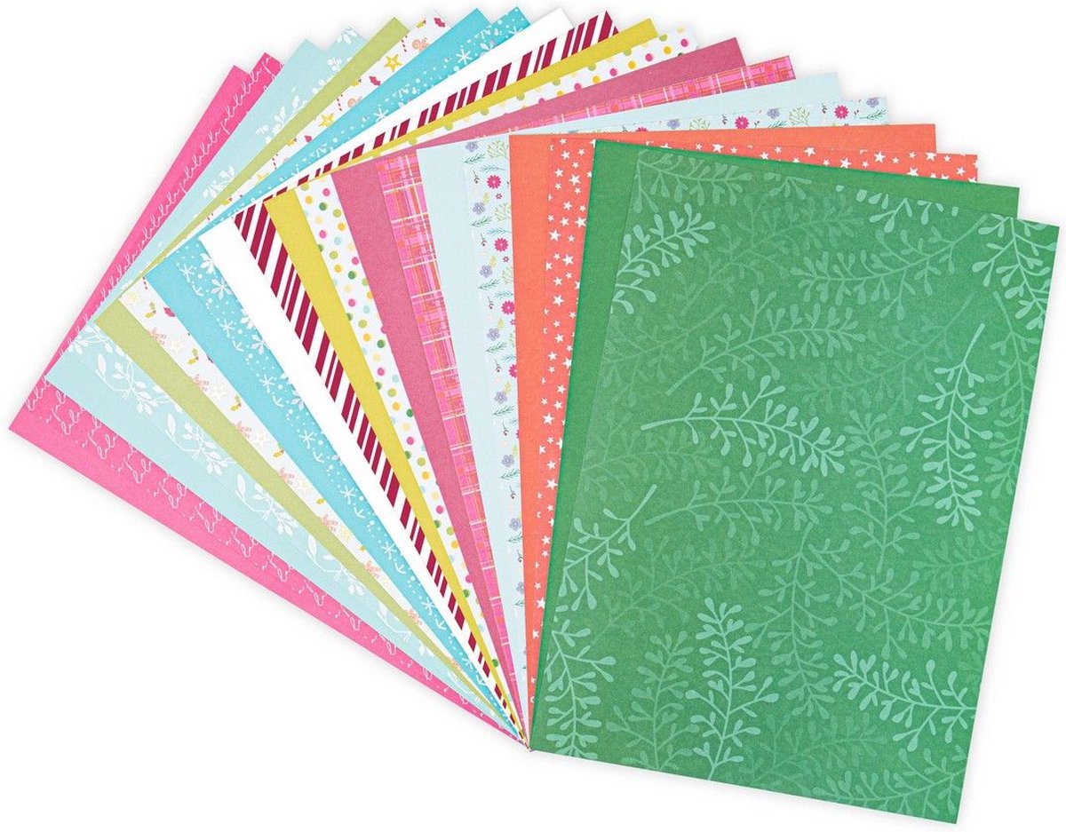 Sizzix Surfacez Patterned Paper A4 Festive 80PK