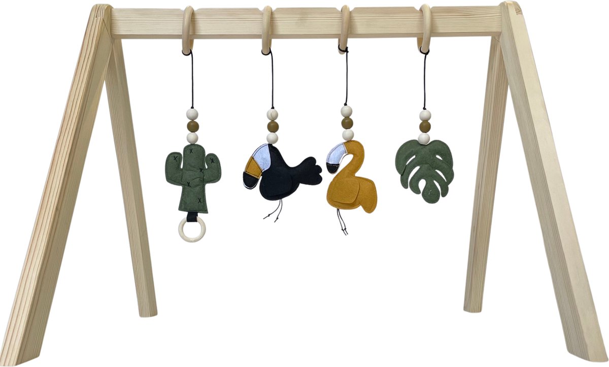 Skodie - Babygym hout - Houten speelgoed - Speelboog - Cadeauverpakking