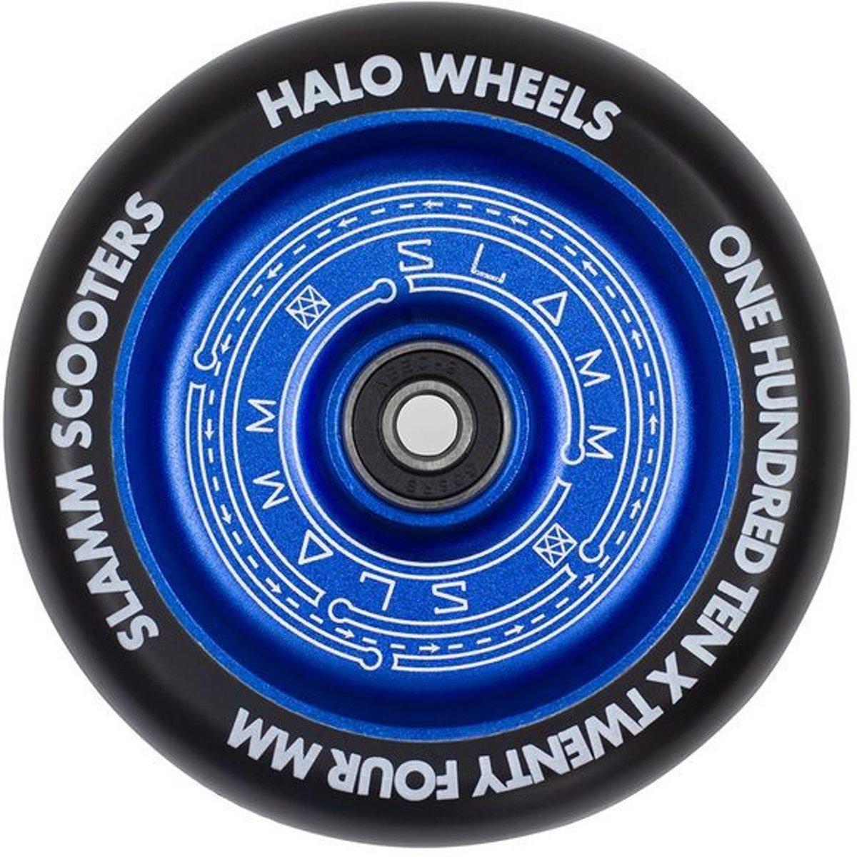 Slamm 110mm Halo Deep Dish Stuntstep Wiel Blauw