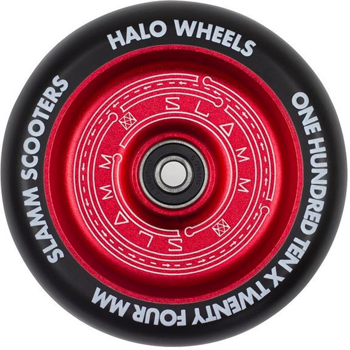 Slamm 110mm Halo Deep Dish Stuntstep Wiel Rood