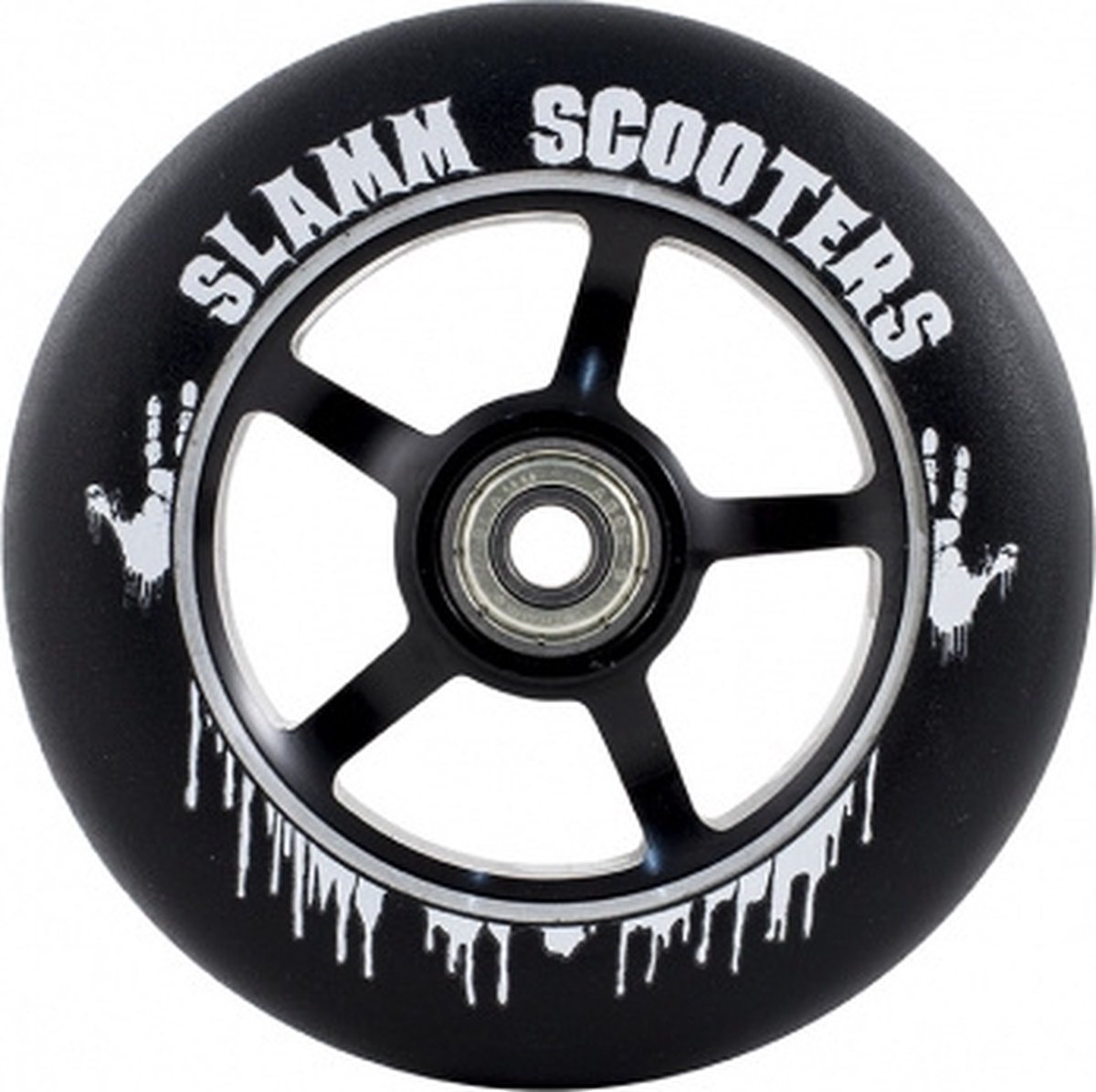 5 spaak aluminium core wheel black 110mm