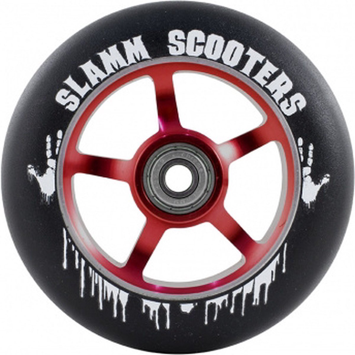 5 spaak aluminium core wheel red 110mm